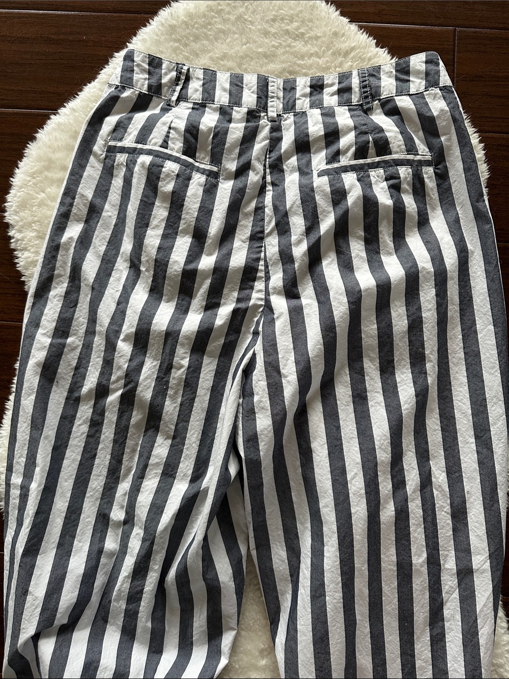 Urban Outfitters Black and White Striped Straight-Leg Pants - Picture 5 of 5
